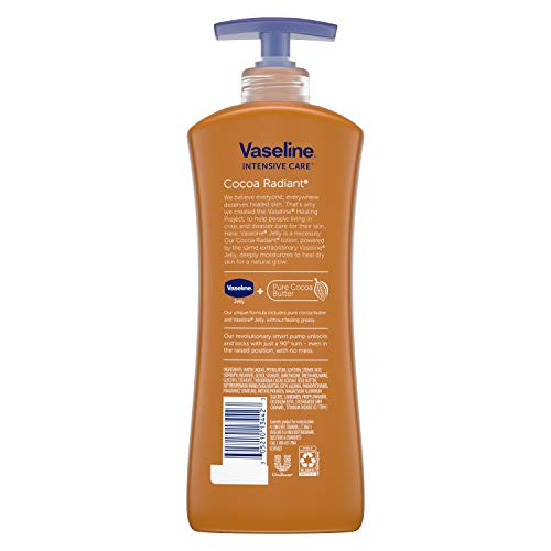 Vaseline Intensive Care hand and body lotion with Pure Cocoa Butter Cocoa Radiant Heals Dry Skin to Renew Its Natural…