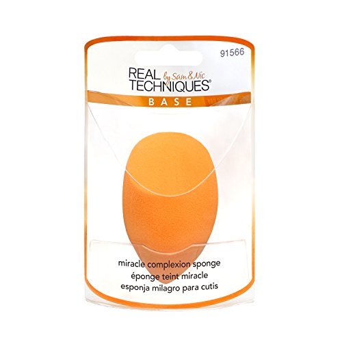 Real Techniques Miracle Complexion Sponge, Makeup Blending Sponge, For Foundation, Offers Light To Medium Coverage…