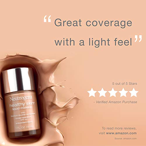 Neutrogena Healthy Skin Liquid Makeup Foundation, Broad Spectrum SPF 20 Sunscreen, Lightweight & Flawless Coverage…