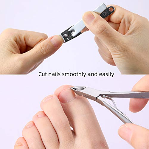 Pedicure Kit 15 in 1, Glynee Pedicure Set Foot File Callus Remover Hard,Cracked, Dead Skin Foot Skin Care Tool…