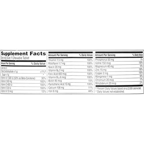 Centrum Chewable Multivitamin for Adults, 100 Count