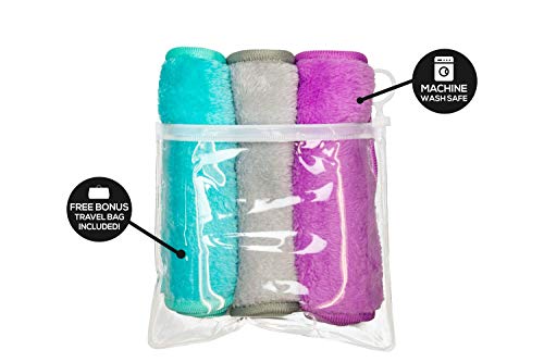 RAINBOW ROVERS Set of 3 Makeup Remover Cloths | Makeup Towel | Suitable for All Skin Types | Reusable & Ultra fine…