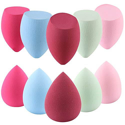 Beauty Blender, 10 PCS Makeup Sponge Foudation Blending Sponge for Liquid, Cream, and Powder, Multi-colored Beauty…