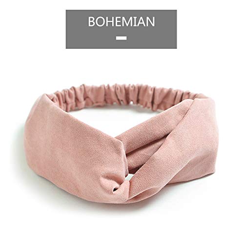 DRESHOW 6 Pack Boho Headbands for Women Girls Elastic Back Criss Cross Hair Band Twisted Head Wrap