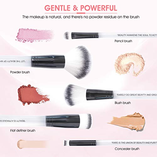 FABHUE Makeup Brushes Kit Professional Cosmetic Brushes Premium Synthetic Makeup Brush Set With Case, Foundation…