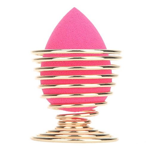 Seribrmo Makeup Blender Sponge and Holder Set, Latex Free (Gold)