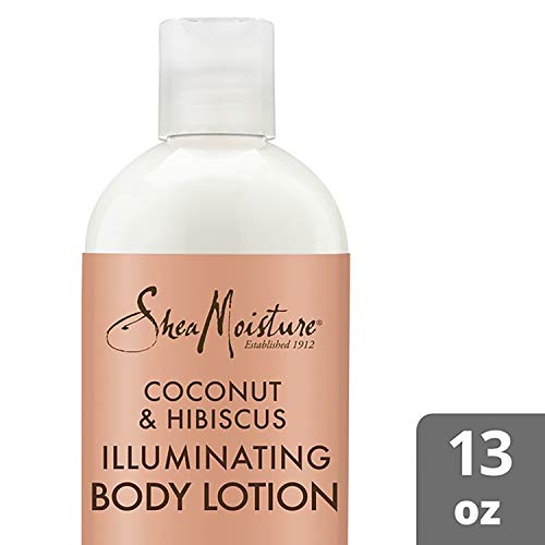 SheaMoisture Coconut Oil and Hibiscus Illuminating Body Lotion for Dull, Dry Skin, 13 Fl Oz