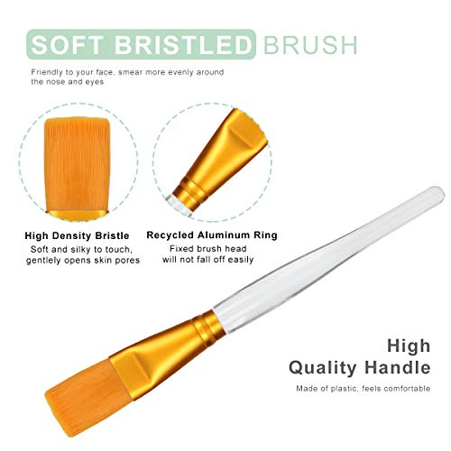 Plazuria Face Mask Mixing Bowl Set, 5 in 1 DIY Facemask Mixing Tool Kit with Facial Mask Bowl Stick Spatula Silicone…