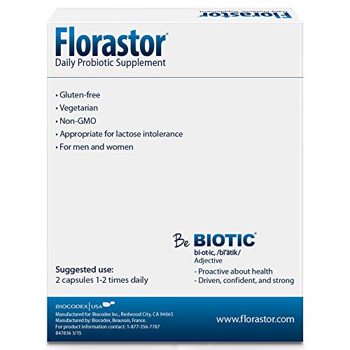 Florastor Daily Probiotic Supplement for Women and Men, Proven to Support Digestive Health, Saccharomyces Boulardii CNCM…
