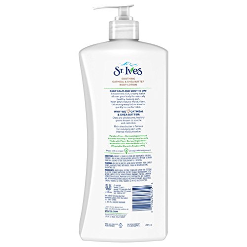 St. Ives Soothing Hand & Body Lotion Moisturizer for Dry Skin Oatmeal & Shea Butter Made with 100% Natural Moisturizers…