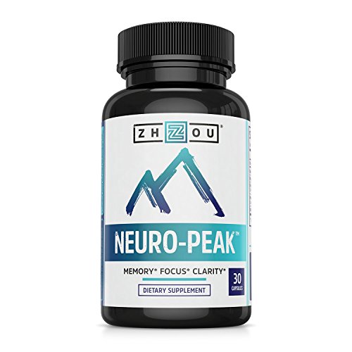 Zhou Neuro Peak Brain Support Supplement | Memory, Focus & Clarity Formula | DMAE, Rhodiola Rosea, Bacopa Monnieri…