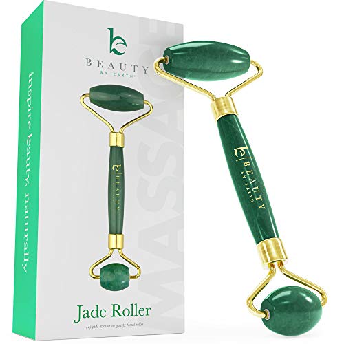 Jade Roller for Face – Skin Care Tools Used With Beauty Products, Jade Face Roller for Face, Small Eye Roller for Puffy…