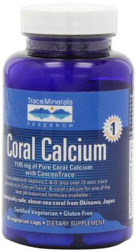 Trace Minerals Research Coral Calcium, Vegetarian Caps, 60 Vegetarian Caps