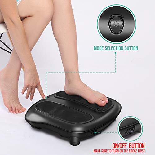 Nekteck Foot Massager with Heat, Shiatsu Heated Electric Kneading Foot Massager Machine for Plantar Fasciitis, Built-in…