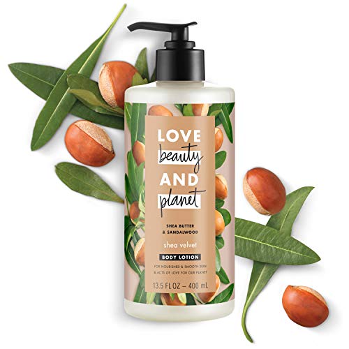 Love Beauty and Planet Shea Velvet Body Lotion for Nourished Skin Shea Butter & Sandalwood Natural Ingredients, Plant…