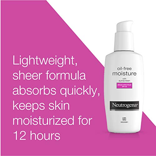 Neutrogena Oil-Free Daily Long Lasting Facial Moisturizer & Neck Cream with SPF 35 Sunscreen & Glycerin, Non-Greasy, Oil…