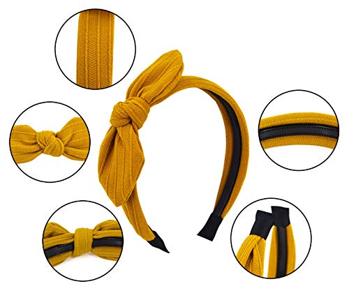 STHUAHE 3PCS Ladies Women Girls High Quality Pure Color Handmade bowknot Hair Hoop Hairband Headband Hair Accessories by…
