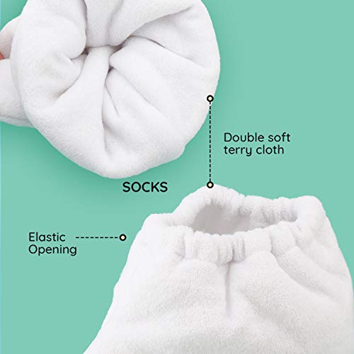 Paraffin Bath Mitts, Segbeauty Thick Snug Elastic Opening Paraffin Wax Glove and Bootie with Double Terry Clothes for…