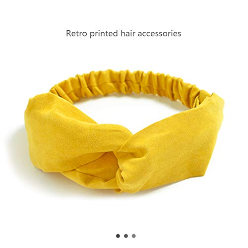 DRESHOW 6 Pack Boho Headbands for Women Girls Elastic Back Criss Cross Hair Band Twisted Head Wrap