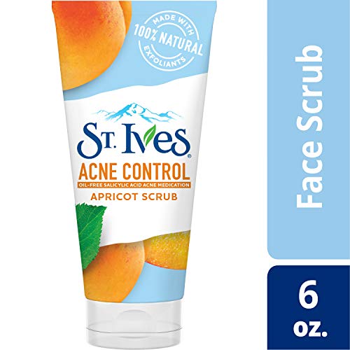 St. Ives Acne Control Face Scrub Deeply Exfoliates and Prevents Acne for Smooth, Glowing Skin Apricot Made with Oil-Free…