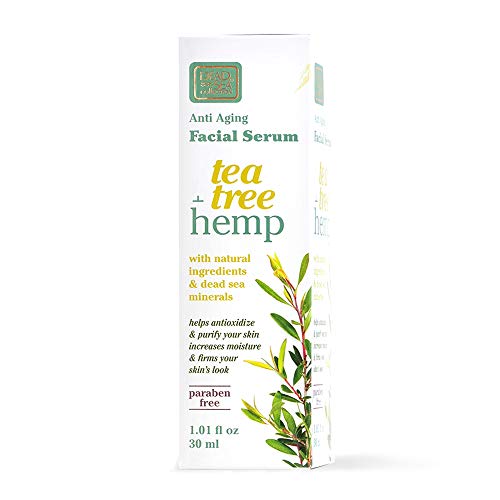 Dead Sea Collection Hemp & Tea Tree Serum for Facial – Anti-Wrinkle and Anti Aging Face Skin Care – Pack of 1 (1.01 fl…