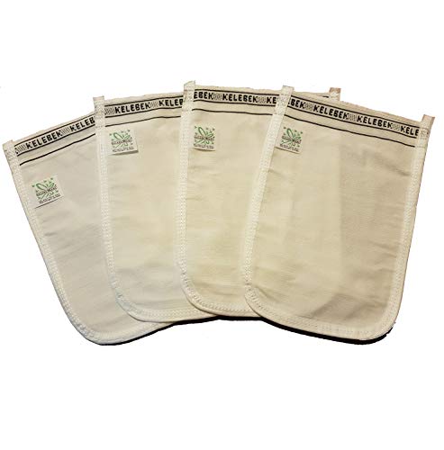 Kelebek Exfoliating Glove for Body 4 PCS – Turkish Hammam Kese – Exfoliating Mitt – Dead & Dry Skin Cleanser – Body…
