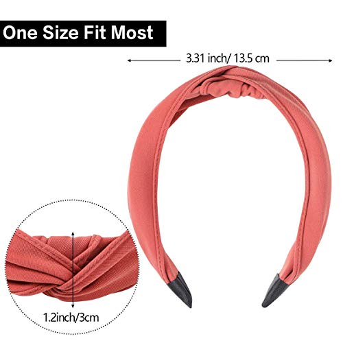 Knotted Headbands for Women, Fashion Cross Knot Headband for Girls, Top Knotted Hairband Hair Hoops with Fabric Elastic…