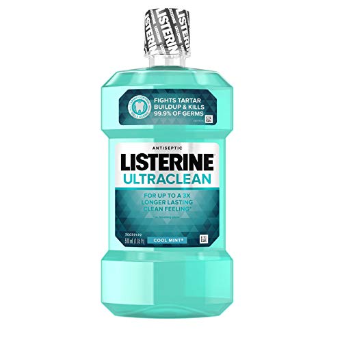 Listerine Ultraclean Oral Care Antiseptic Mouthwash to Help Fight Bad Breath Germs, Gingivitis, Plaque and Tartar, Oral…