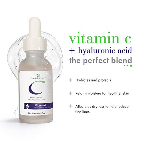 Vitamin C Serum for Face with Hyaluronic Acid, Face Serum with Vitamin E for Anti Aging, Vegan Facial Serum with Aloe…