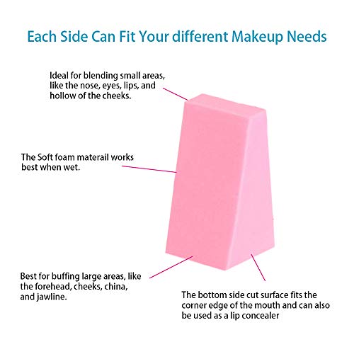 Makeup Sponge Wedge Shaped Blender, Professional Applicators Latex Free Foam, For Cosmetic Blending Foundation 48 pieces…