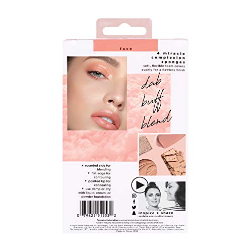 Real Techniques Miracle Complexion Sponge, Makeup Blending Sponge, For Foundation, Offers Light To Medium Coverage…