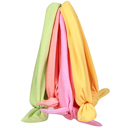 12pcs Solid Color Headbands for Women Headwraps Hair Bands with Bows Cotton Stretchy Head Bands for Women’s Hair…