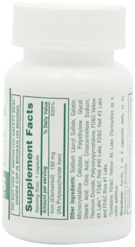 Dietary Supplement – Poly Iron Capsules 150 mg (100 caps per bottle) by Cypress Pharmaceutical #185-01 (1 Bottle of 100…