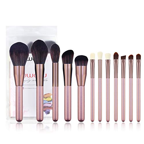 Makeup Brushes 12 Pcs Makeup Kit,Foundation Powder Brush Eyeshadow Brush Concealers Blush Face Make up Brushes Set(Rose…