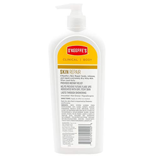 O’Keeffe’s Skin Repair Body Lotion and Dry Skin Moisturizer, Pump Bottle, 12 ounce, Packaging May Vary