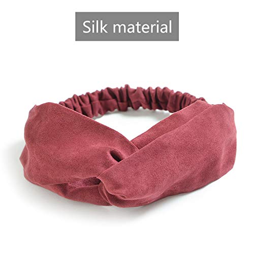 DRESHOW 6 Pack Boho Headbands for Women Girls Elastic Back Criss Cross Hair Band Twisted Head Wrap