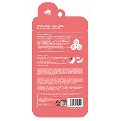 Mediheal Paraffin Foot Mask EX. 5 Pairs, Exfoliating Foot Mask for Dead Skin Removal and Repairing Cracked Heels, Foot…