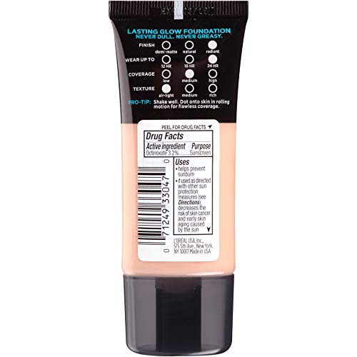 L’Oréal Paris Makeup Infallible Up to 24HR Pro-Glow Foundation, 203 Nude Beige, 1 fl; oz.