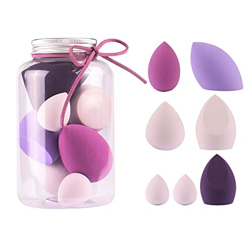 Anne’s Giverny Makeup Blender Sponge Set-7pcs Soft Beauty Foundation Blending Eggs – for All Kinds of Cosmetics, Liquid…