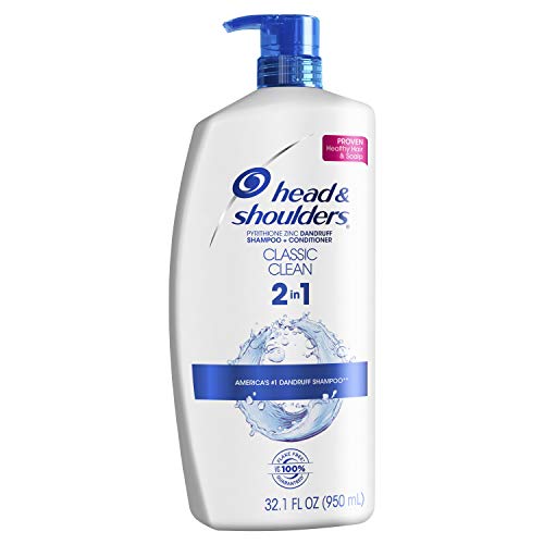 Head and Shoulders Classic Clean 2-in-1 Anti-Dandruff Shampoo + Conditioner 32.1 Fl Oz (Packaging May Vary)