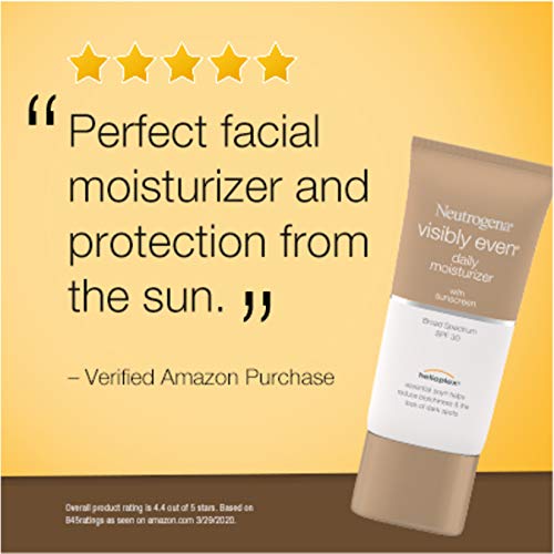 Neutrogena Visibly Even Daily Facial Moisturizer With Broad Spectrum SPF 30 Sunscreen, Face Lotion with Soy for Skin…