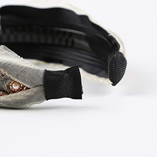 Knot Headbands for Women Fashion Lace Studded Embellished Head Band Design Elegant Wedding Wide Hairbands For Adult Girl
