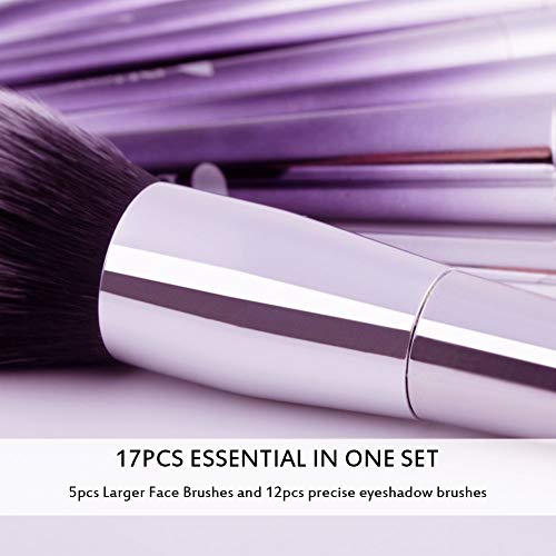 DUcare Makeup Brushes Set 17Pcs Professional Makeup Brushes Face Eye Shadow Eyeliner Foundation Blush Lip Powder…