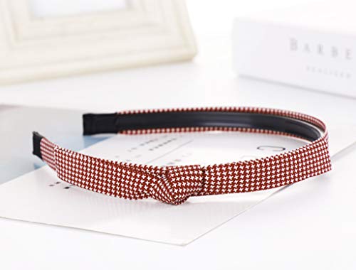 Bow Headband -Simple and Fashion Knotted Knitted Headband for Women and Girls, Elastic Non-slip Turban Hairband for Spa…