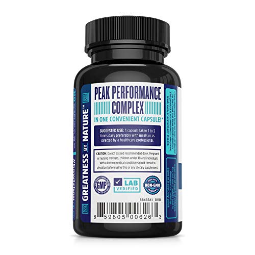 Zhou Neuro Peak Brain Support Supplement | Memory, Focus & Clarity Formula | DMAE, Rhodiola Rosea, Bacopa Monnieri…