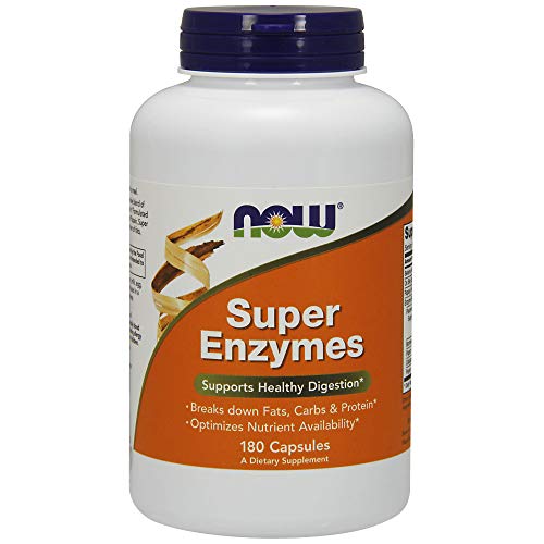NOW Supplements, Super Enzymes, Formulated with Bromelain, Ox Bile, Pancreatin and Papain,180 Capsules