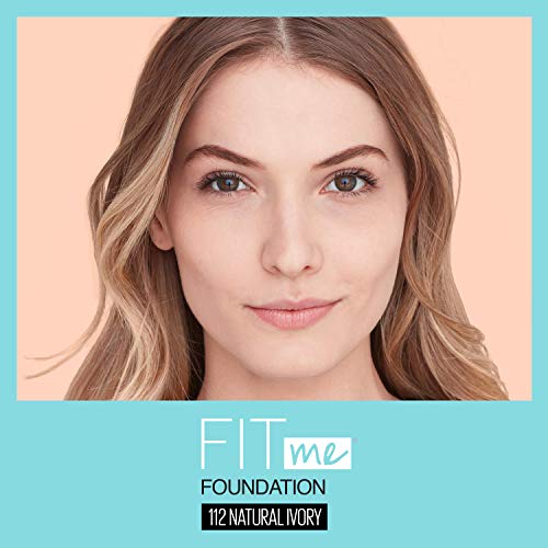Maybelline Fit Me Matte + Poreless Liquid Foundation Makeup, Natural Ivory, 1 fl; oz; Oil-Free Foundation