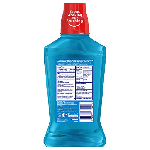 Colgate Total Pro-Shield Alcohol Free Mouthwash, Peppermint – 500mL, 16.9 fluid ounce