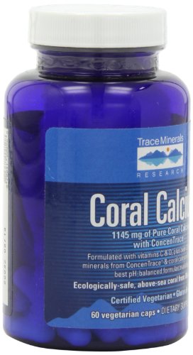 Trace Minerals Research Coral Calcium, Vegetarian Caps, 60 Vegetarian Caps