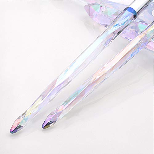Kingtree Eyeshadow Makeup Brushes, 10PCS Crystal Brushes for Eye Makeup Premium Synthetic Bristles Eyeshadow Eyeliner…